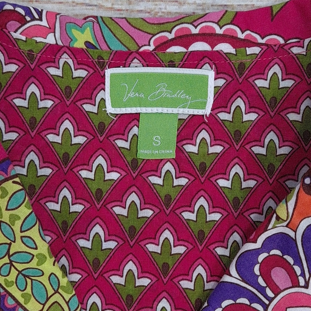 Vera Bradley Pink Swirls Pajama Top - Picture 3 of 10